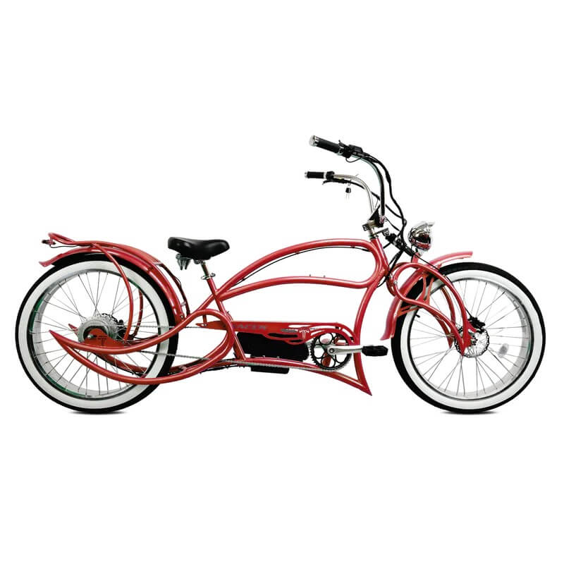 Tracer BEYOND PRO 26" 800W Classic Stretch Fat Tire Chopper Cruiser Electric Bike