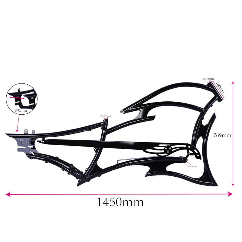 Tracer FRAME for Raptor PRO Single Speed/7 Speed Electric Bikes