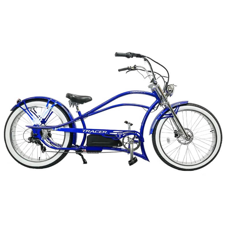 Tracer LEGEND GT7 26" 1000W 48V 7-Speed Stretch Cruiser Fat Tire Electric Bike