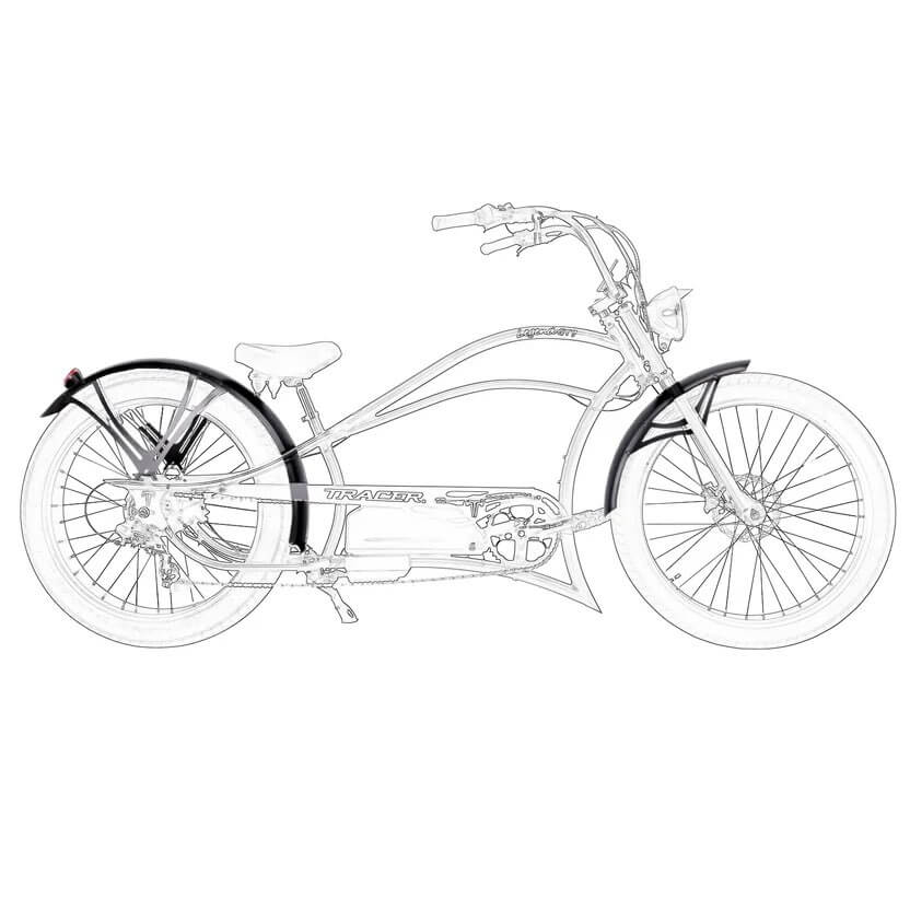 Tracer LEGEND GT7 26" 1000W 48V 7-Speed Stretch Cruiser Fat Tire Electric Bike