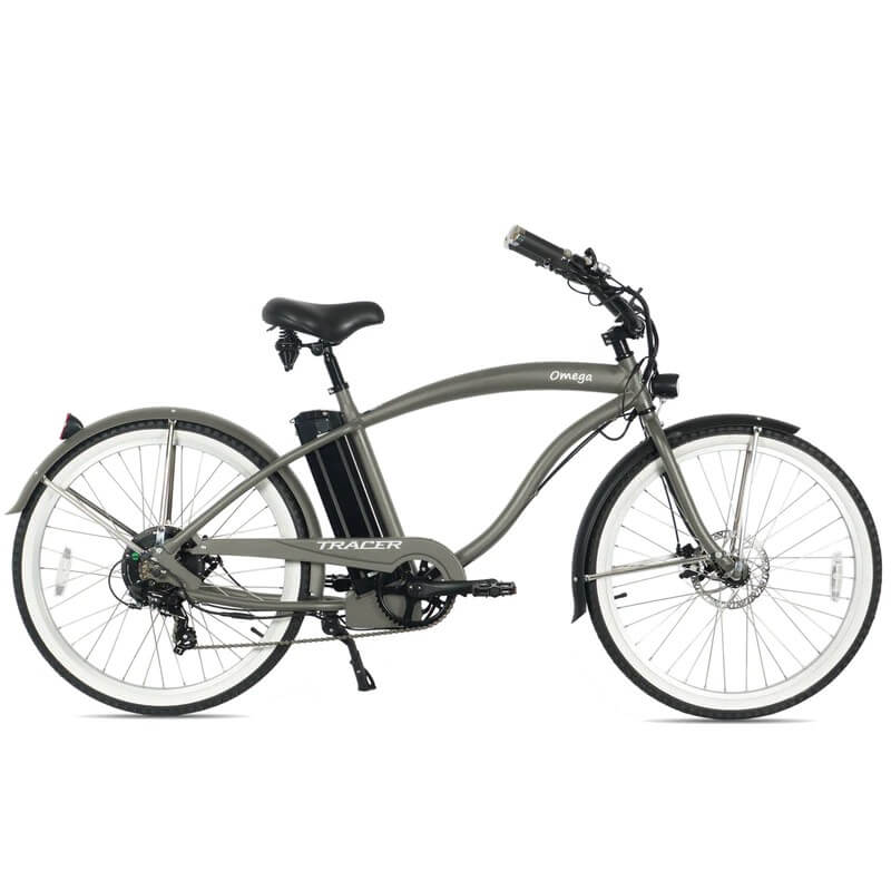 Tracer OMEGA Men's 500W 48V 26" 7 Speed Fat Tire Cruiser Electric Bike