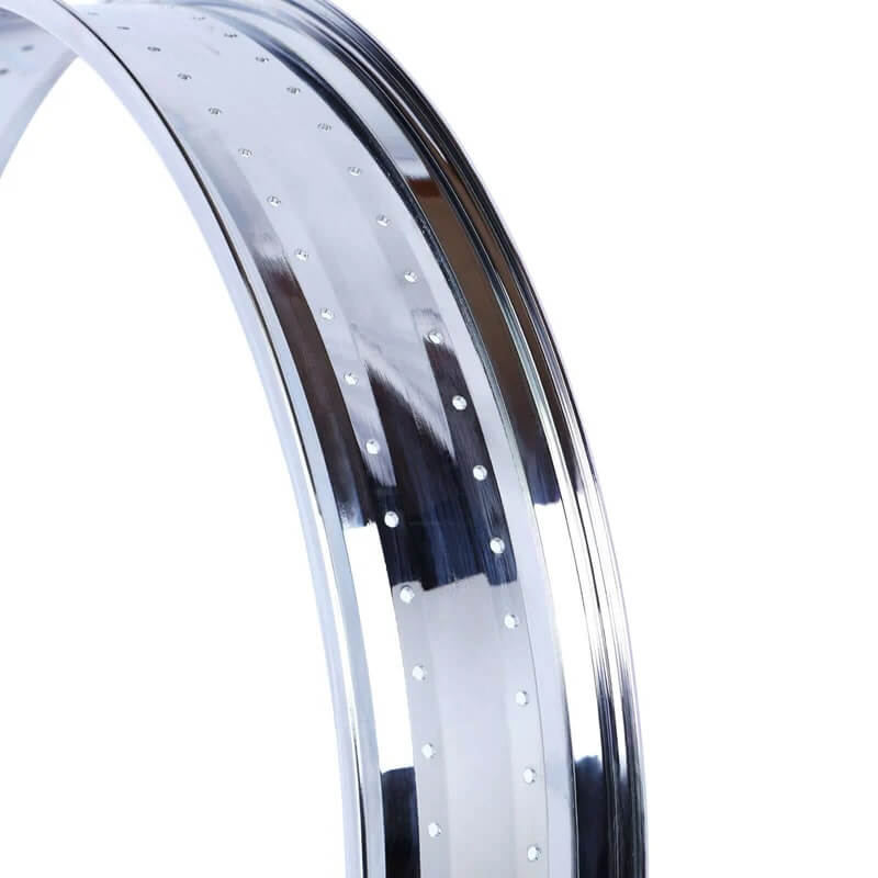 Tracer RM-TH7526140 Mirror Electroplating Fat Chrome Rim 26" x 3" x 140H 80MM for Cruiser Bikes
