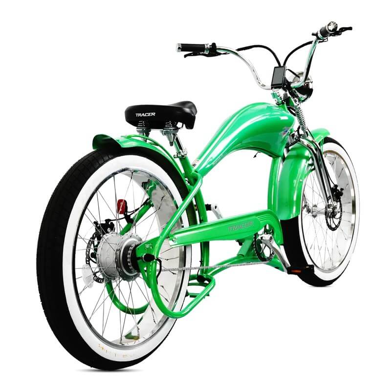Tracer TWENTY5 DS 500W 48V 5 Speed Fat Tire Chopper Stretch Cruiser Electric Bike