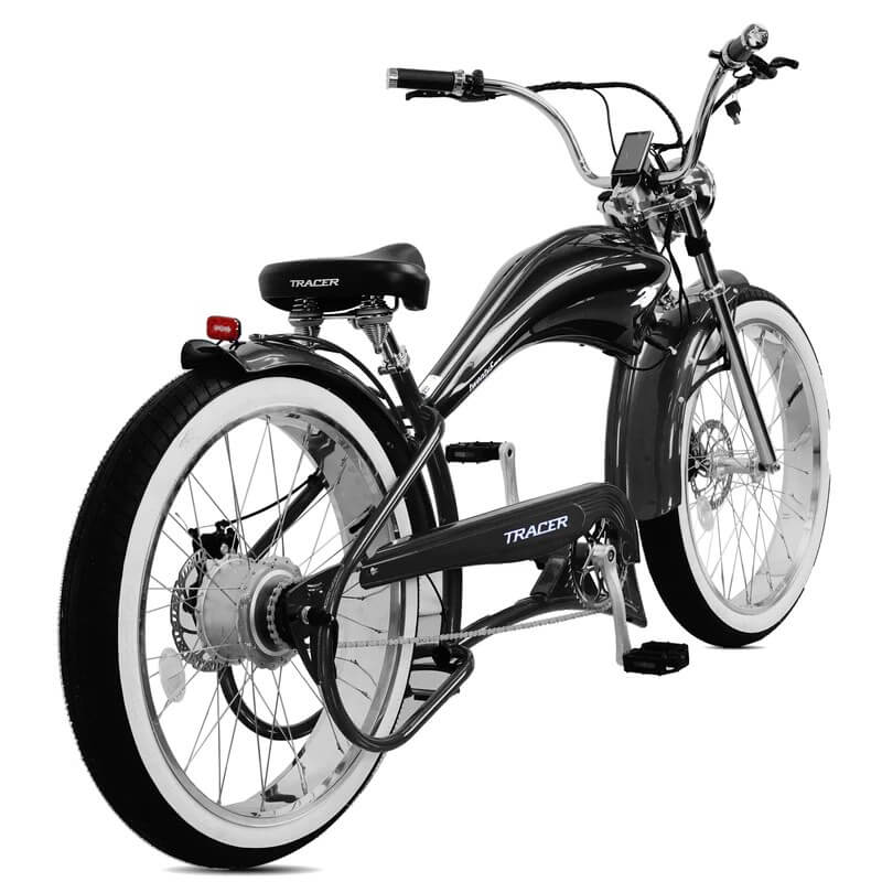 Tracer TWENTY5 GT 500W 48V 26" Fat Tire Chopper Stretch Cruiser Electric Bike
