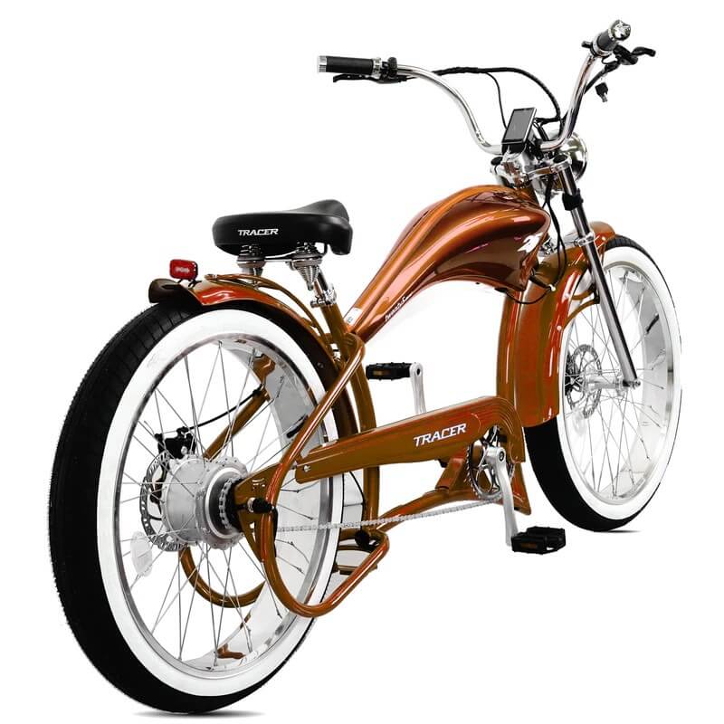 Tracer TWENTY5 GT 500W 48V 26" Fat Tire Chopper Stretch Cruiser Electric Bike