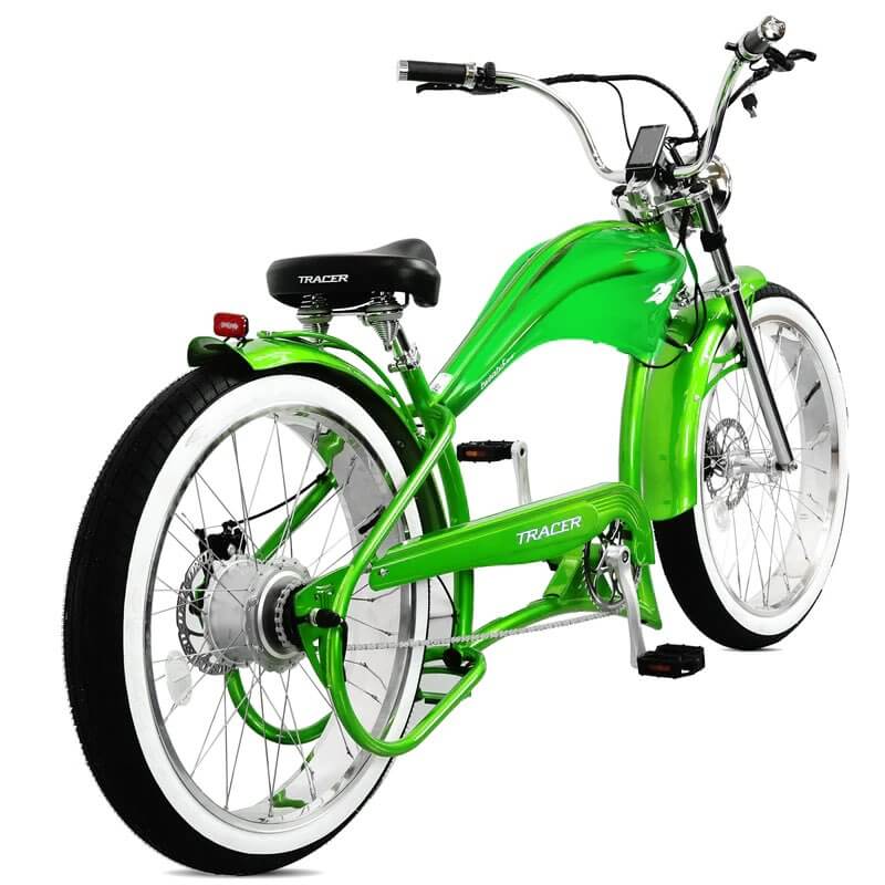 Tracer TWENTY5 GT 500W 48V 26" Fat Tire Chopper Stretch Cruiser Electric Bike