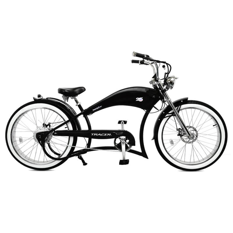Tracer TWENTY5 GT 500W 48V 26" Fat Tire Chopper Stretch Cruiser Electric Bike