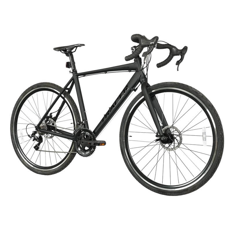 gravel speed bike Tracer VELOCITY 700c 8 Speed Aluminum Frame Gravel Bike Matte Black / 21" (533mm)