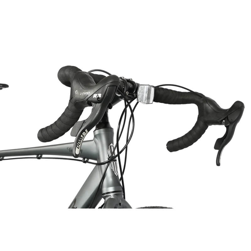 Tracer VELOCITY 700c 8 Speed Aluminum Frame Gravel Bike Matte Black / 21