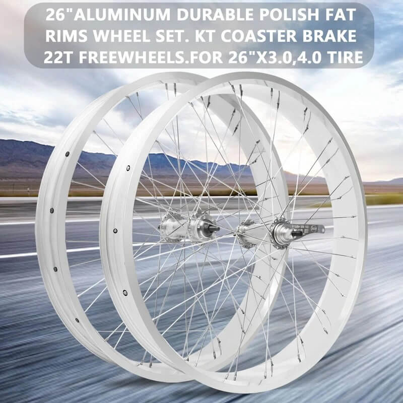 Tracer WH-T752636C 26"x3"x13Gx36H Alloy Fat Rims Wheel Set