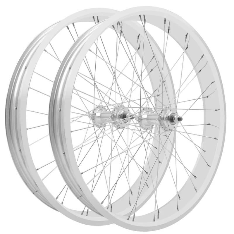 Tracer WH-T952636C Alloy Fat Rims Wheel Set for 26"x3.0,4.0 Tire Single Speed Bikes