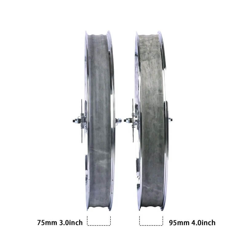 Tracer WH-TH9529140C-CP 26"*3" 29"*4" Mirror Chrome Bike Wheel Set Coaster Brake