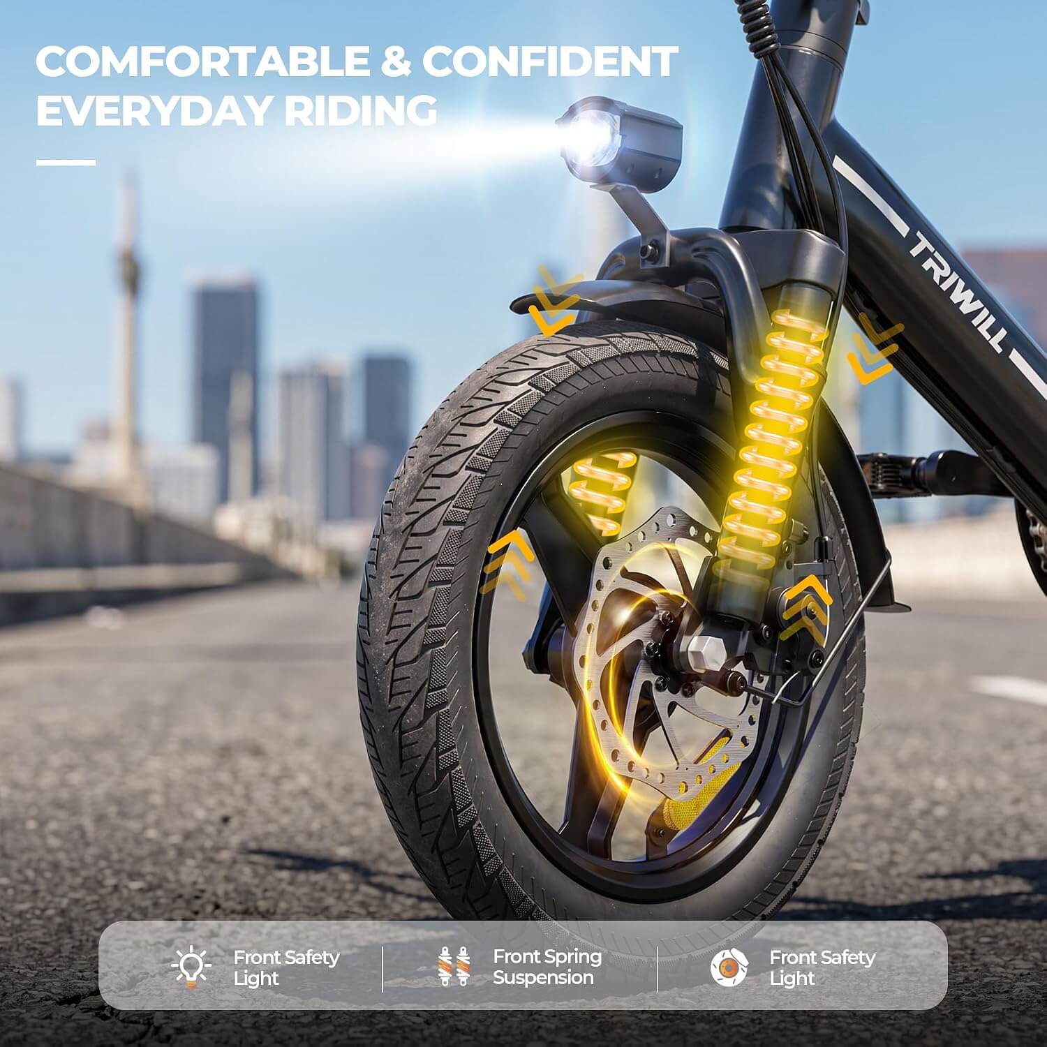 Triwill ZIP14 1000W Folding Electric Mini Bike
