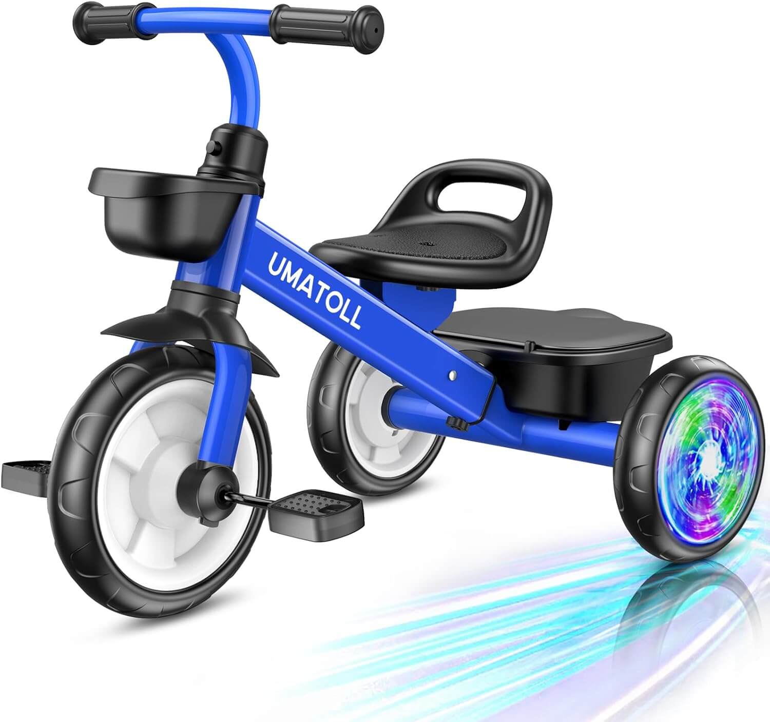 Umatoll Adjustable Kids' Tricycle, Light Up Wheels