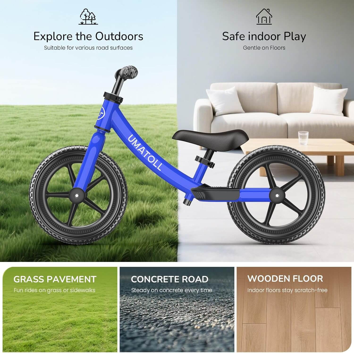 Umatoll Toddler Balance Bike