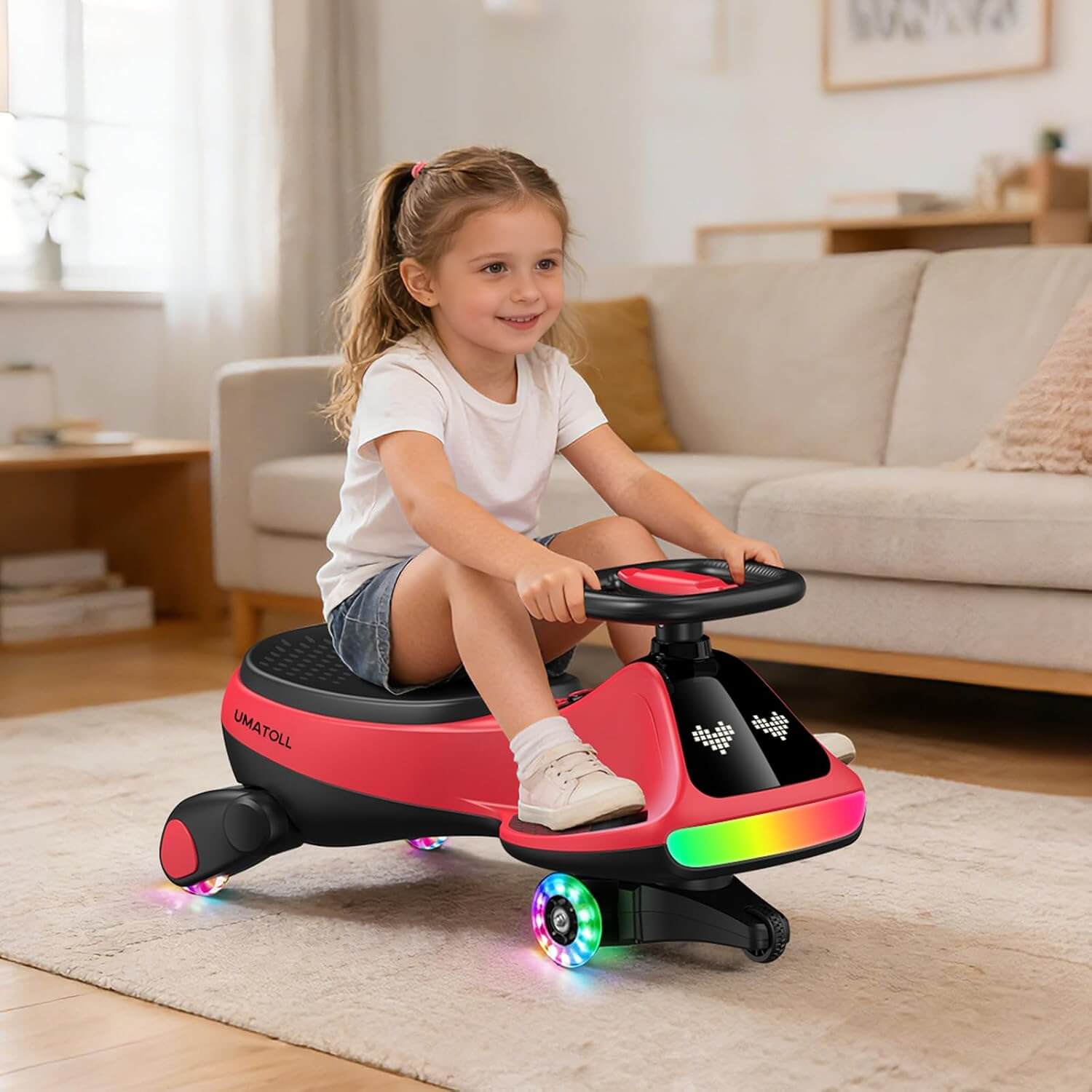 Umatoll UT501  12V 2-In-1 Electric Ride-On Wiggle Car Toy