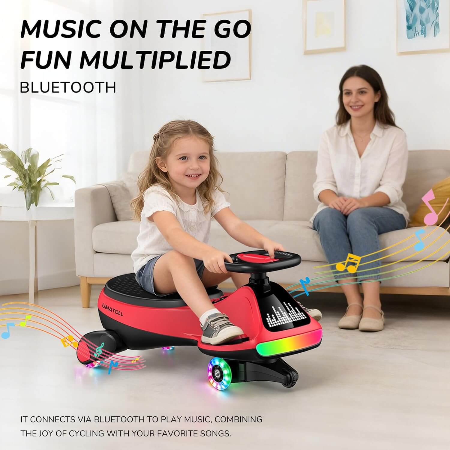 Umatoll UT501  12V 2-In-1 Electric Ride-On Wiggle Car Toy