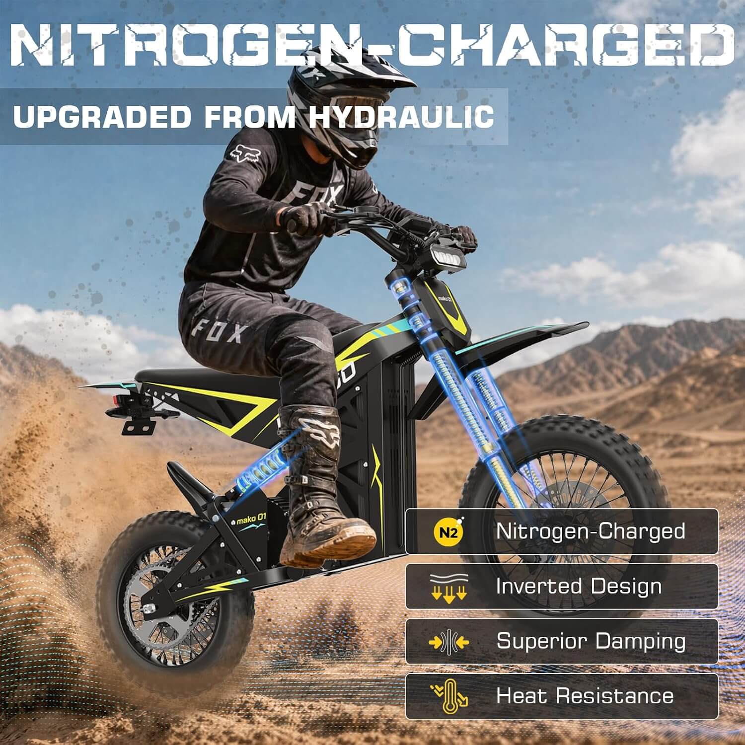 Uwitgo 4000W 52V Electric Dirt Bike for Teens & Adults
