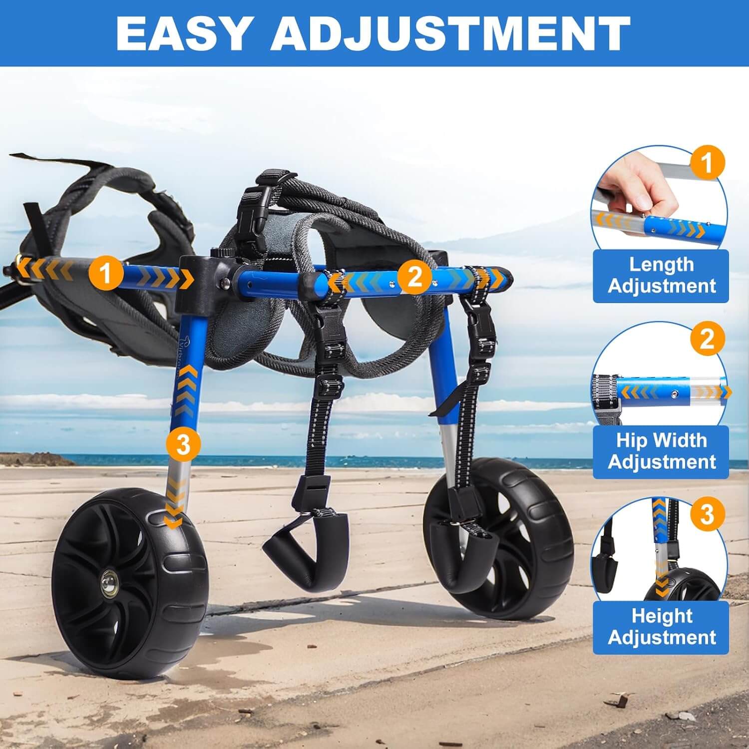 Virbraroo Dog Wheelchair for Back Legs