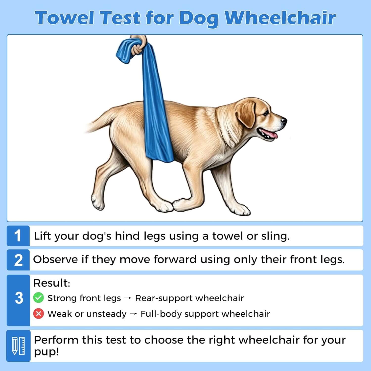Virbraroo XXL Dog Wheelchair for Back Legs, All-Terrain Tires