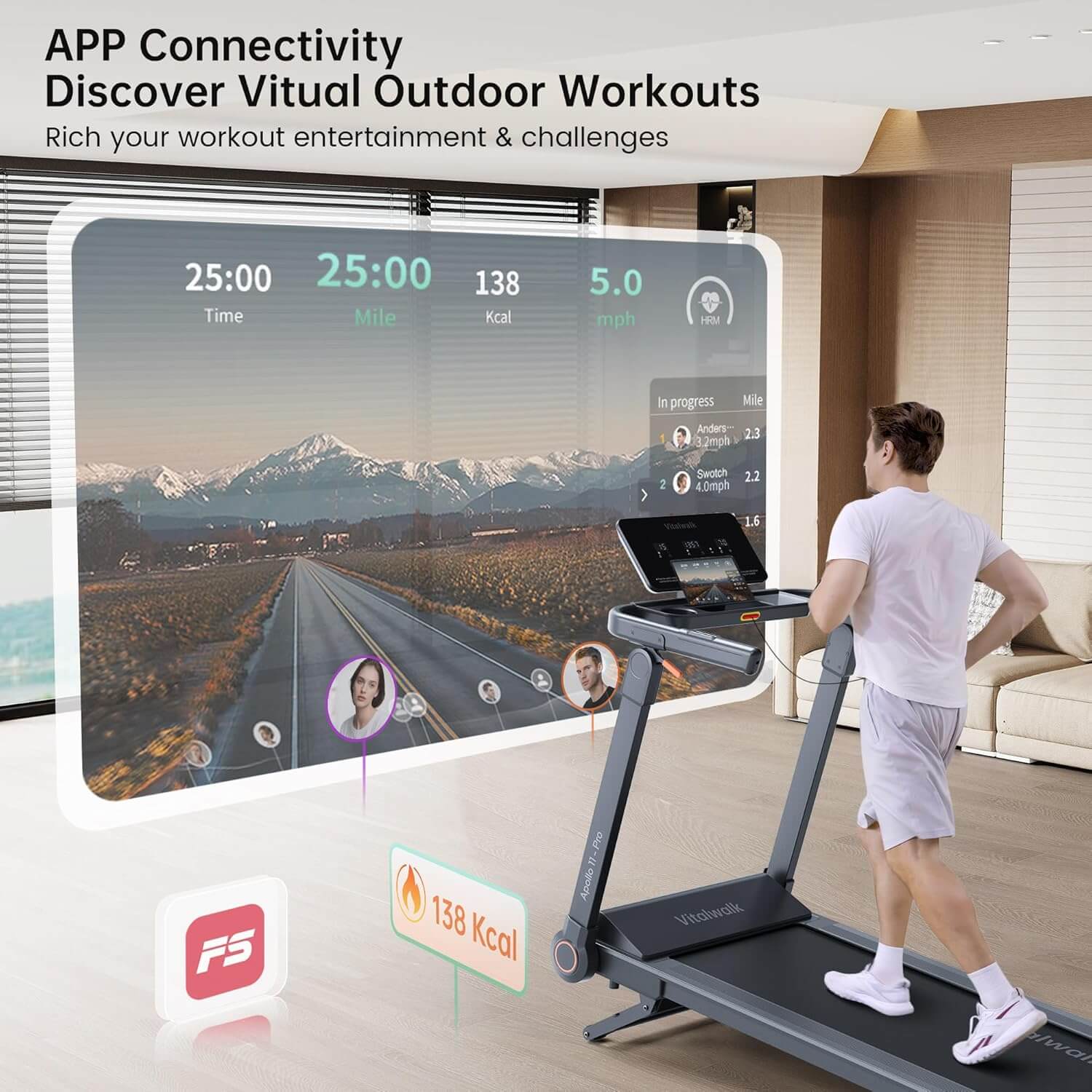 Vitalwalk Apollo 11 Commercial Foldable Treadmill