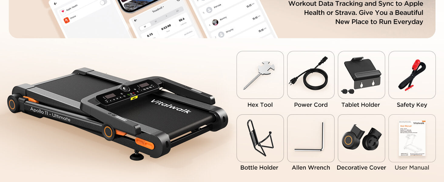 Vitalwalk Apollo 11 Commercial Foldable Treadmill