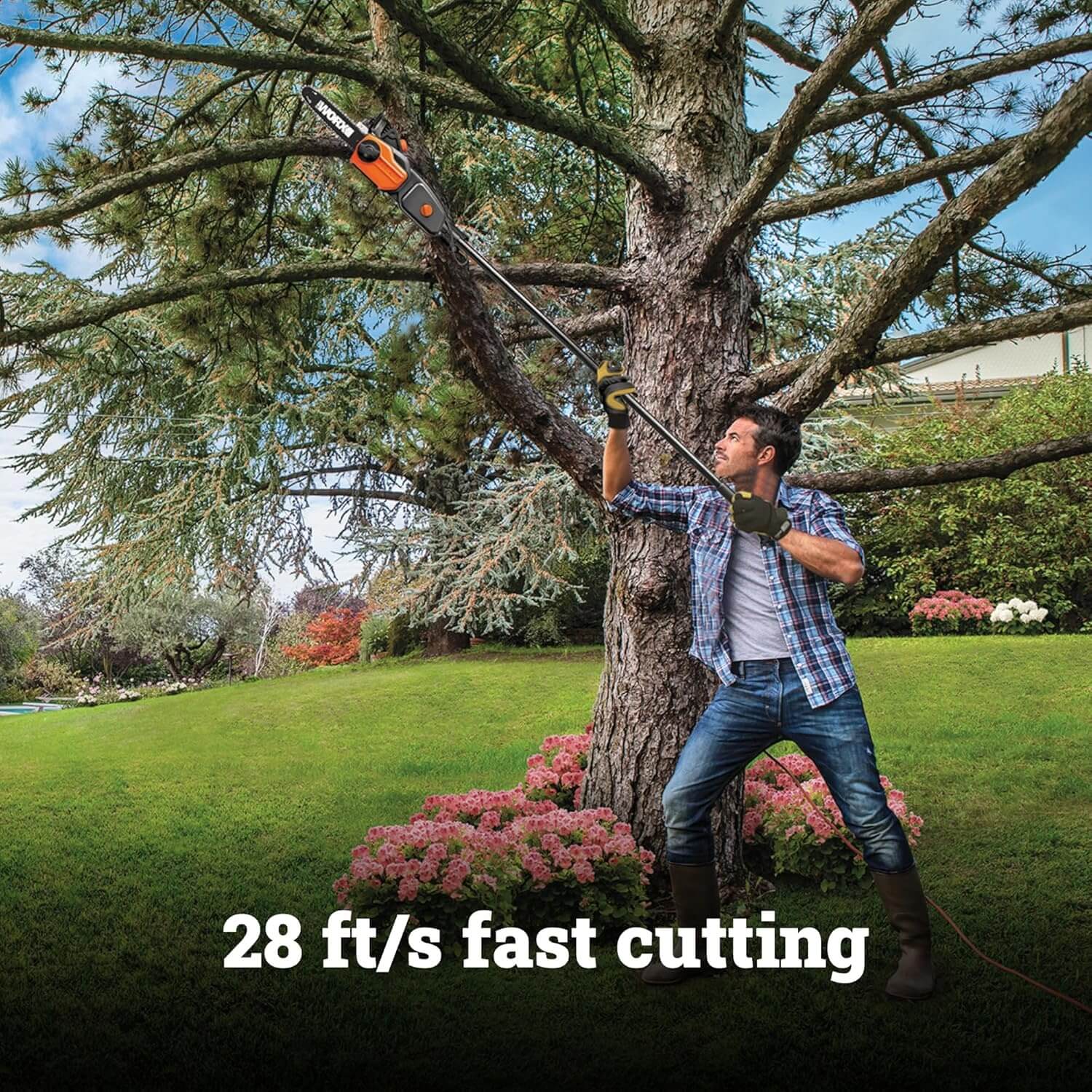 WORX 10" 8 Amp Corded Electric Pole Saw