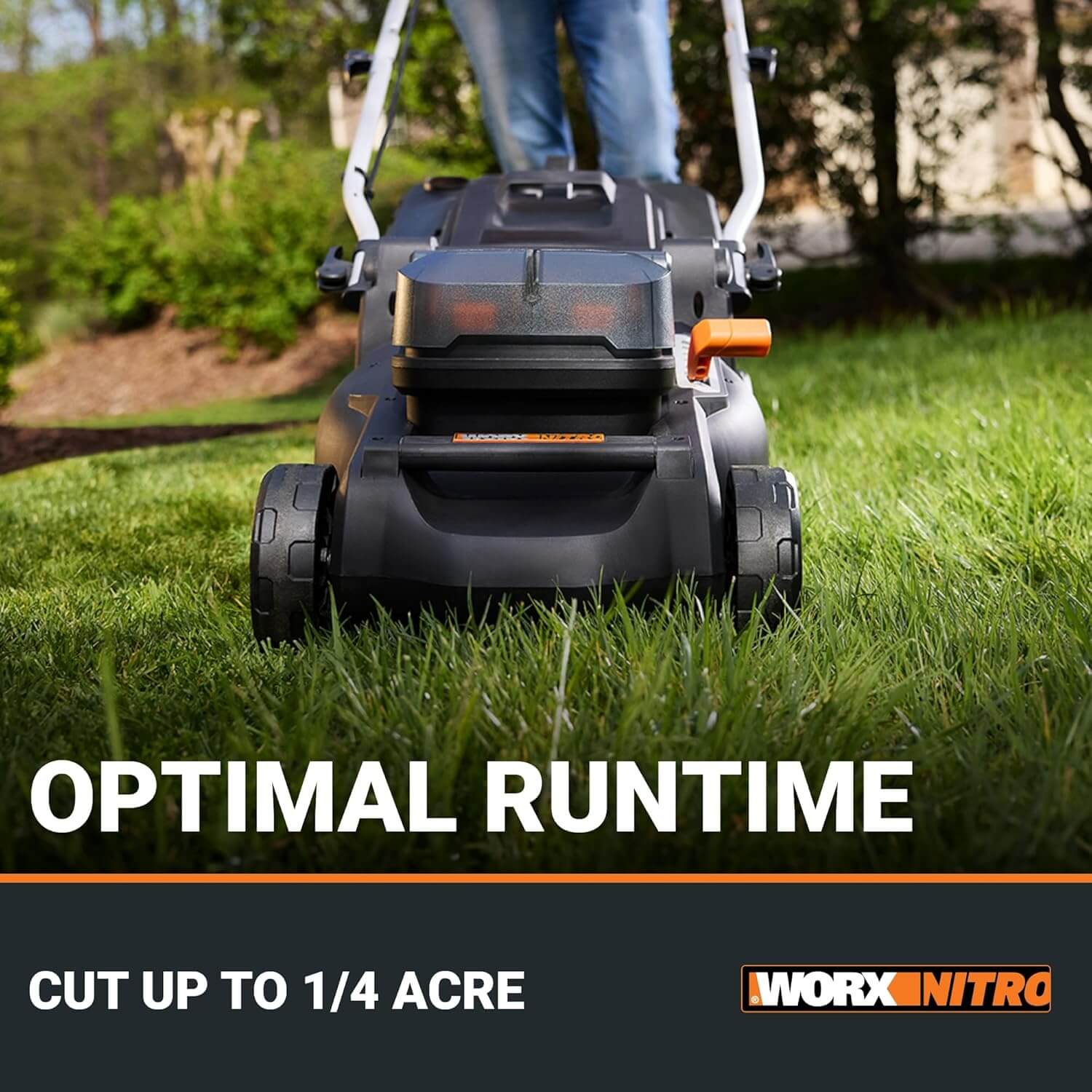 WORX Nitro WG737 16" Cordless 2-In-1 Electric Push Lawn Mower
