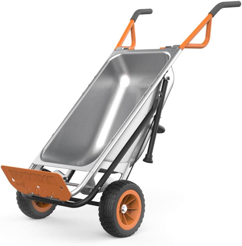 WORX WG050 8-In-1 Heavy Duty Aerocart Garden Cart/Wheelbarrow