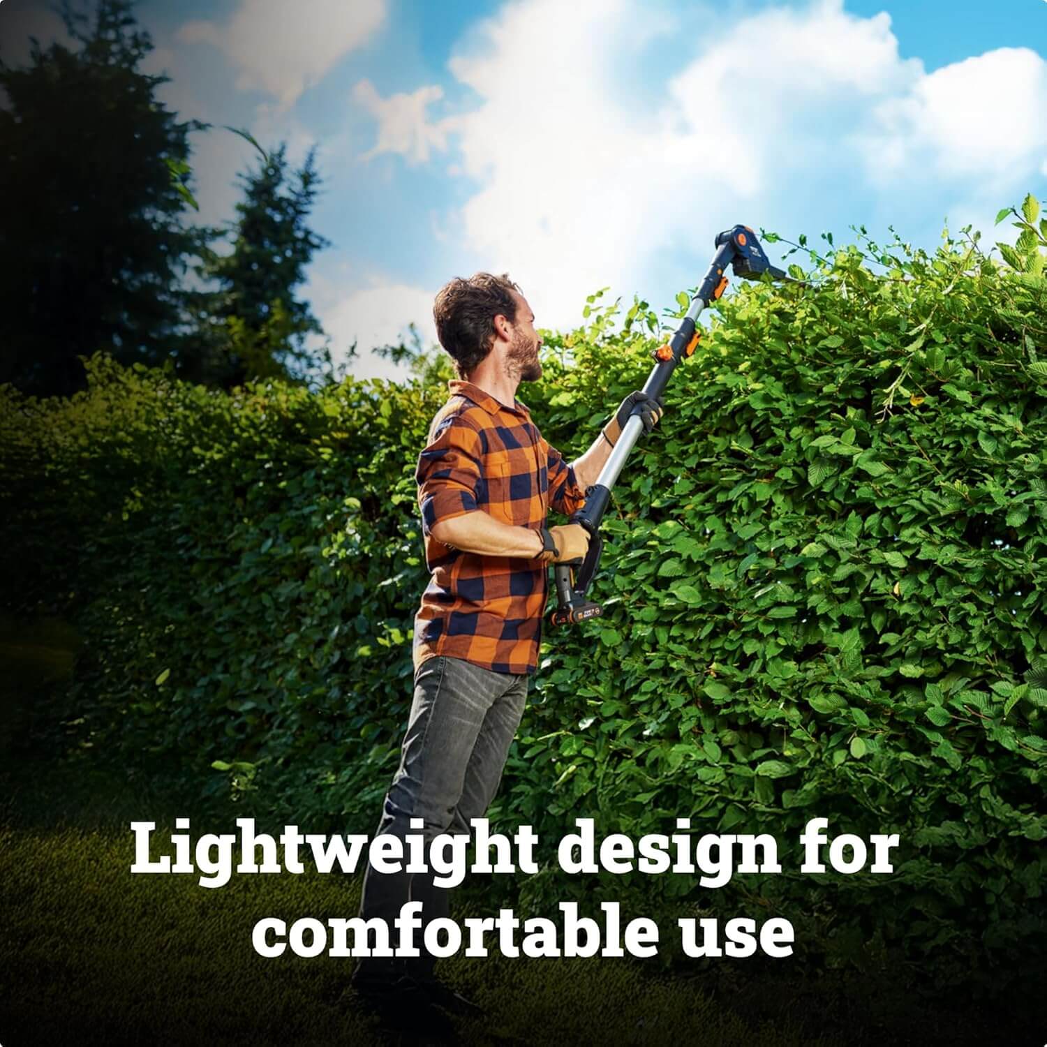 WORX WG252 20V 2-In-1 Attachment Capable Cordless Electric Hedge Trimmer