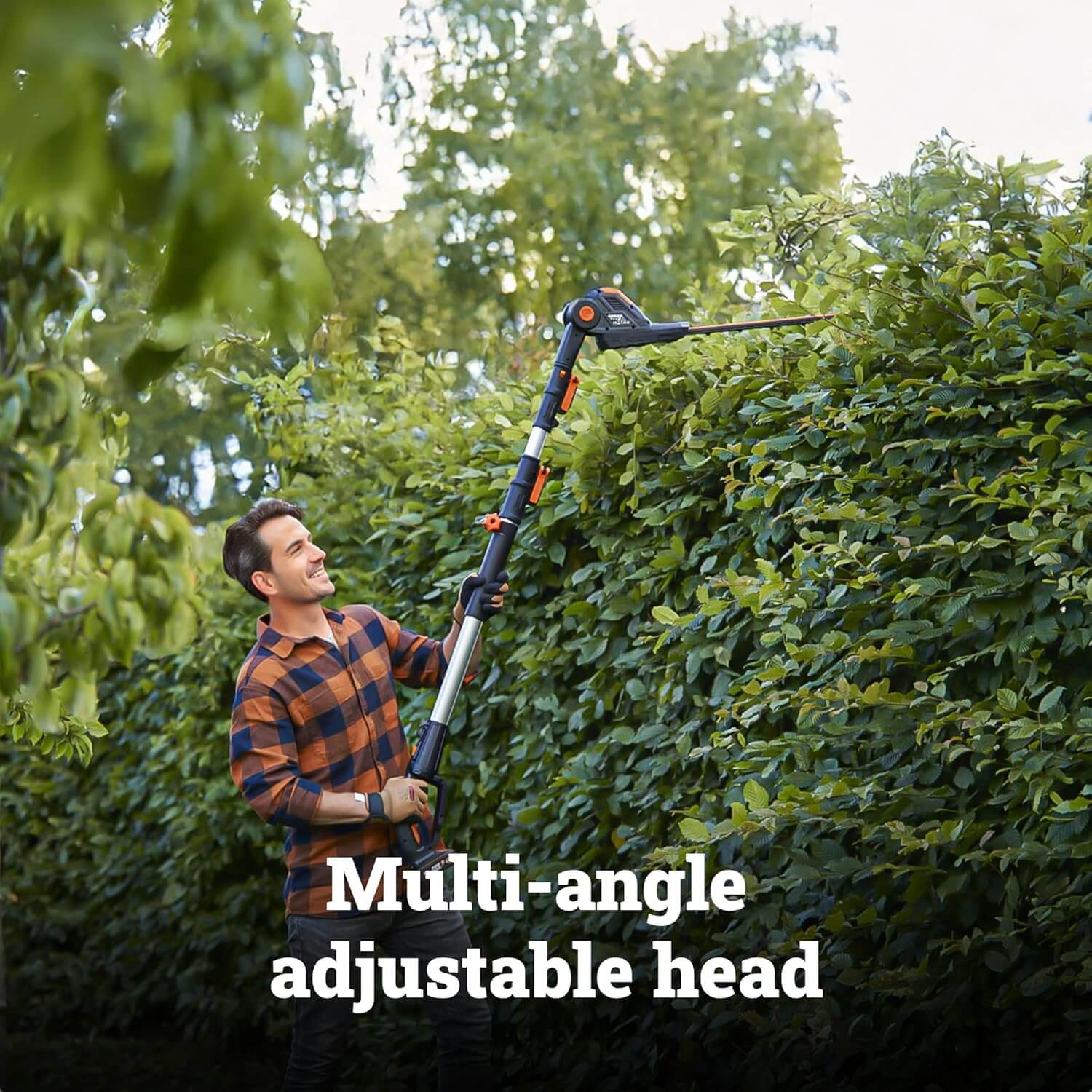 WORX WG252 20V 2-In-1 Attachment Capable Cordless Electric Hedge Trimmer