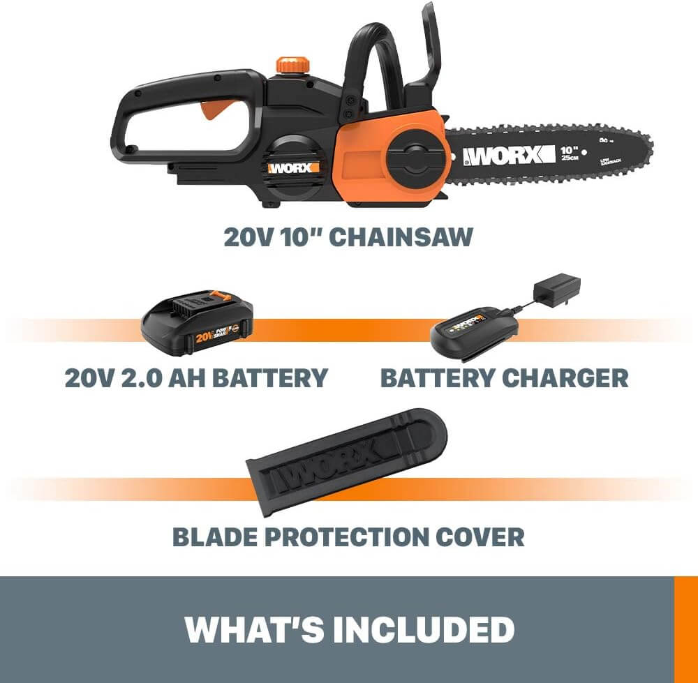WORX WG322 20V Power Share 10" Cordless Chainsaw