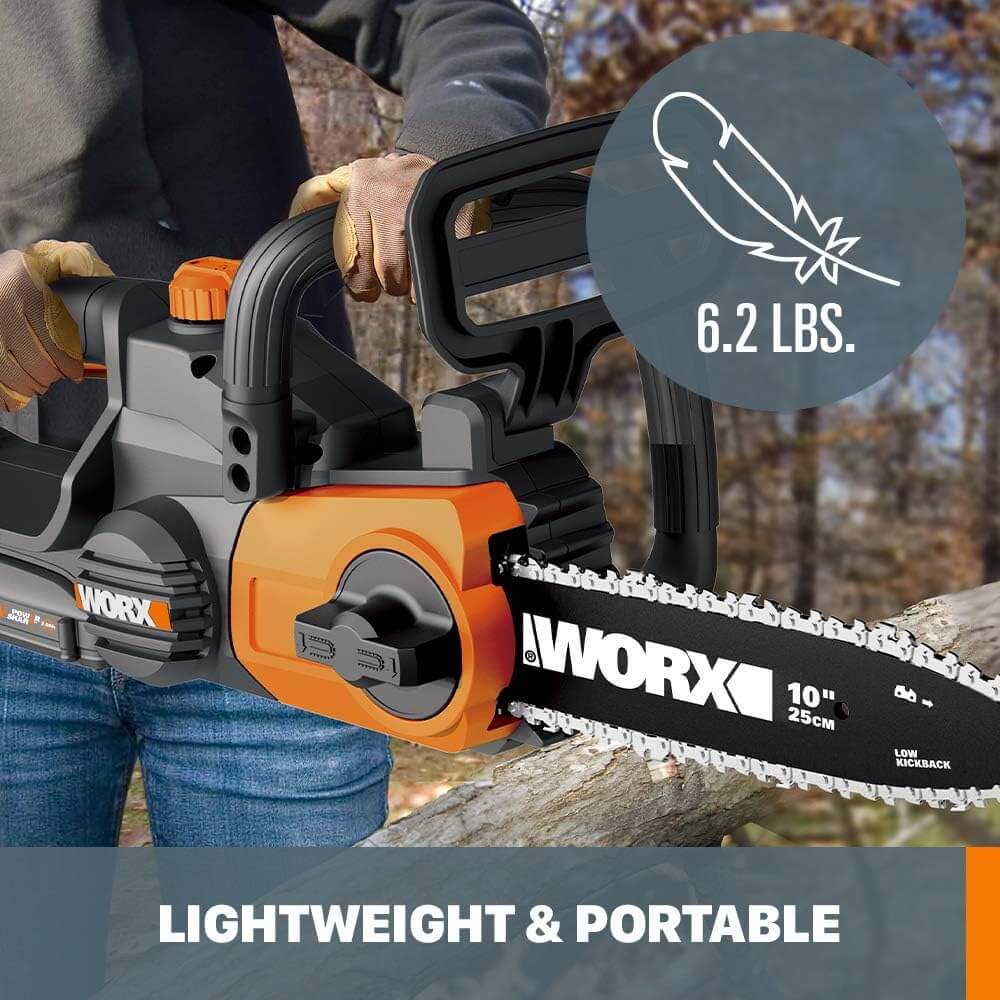 WORX WG322.9 20V Power Share 10" Cordless Chainsaw, Tool Only
