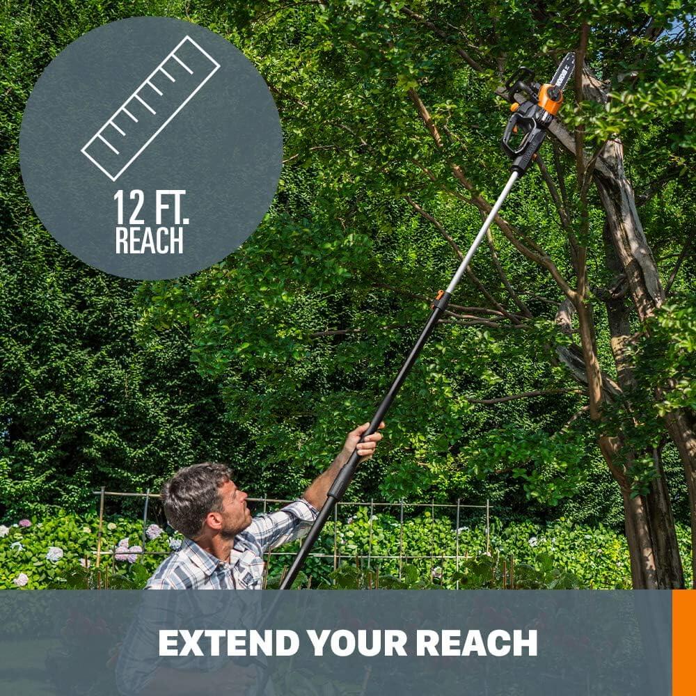WORX WG323 20V Power Share 10" Cordless Chainsaw, Auto Tension