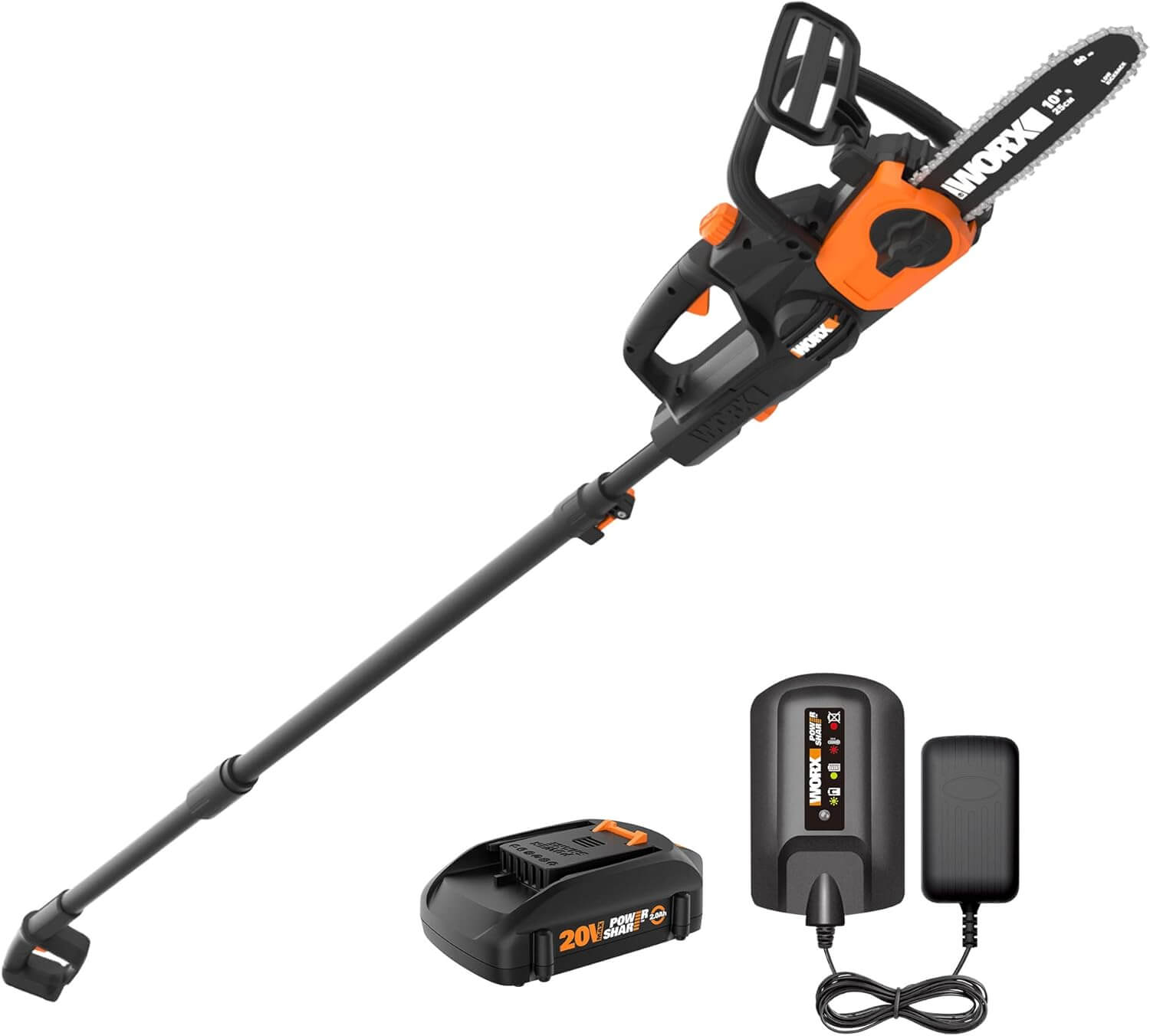 WORX WG323 20V Power Share 10" Cordless Chainsaw, Auto Tension