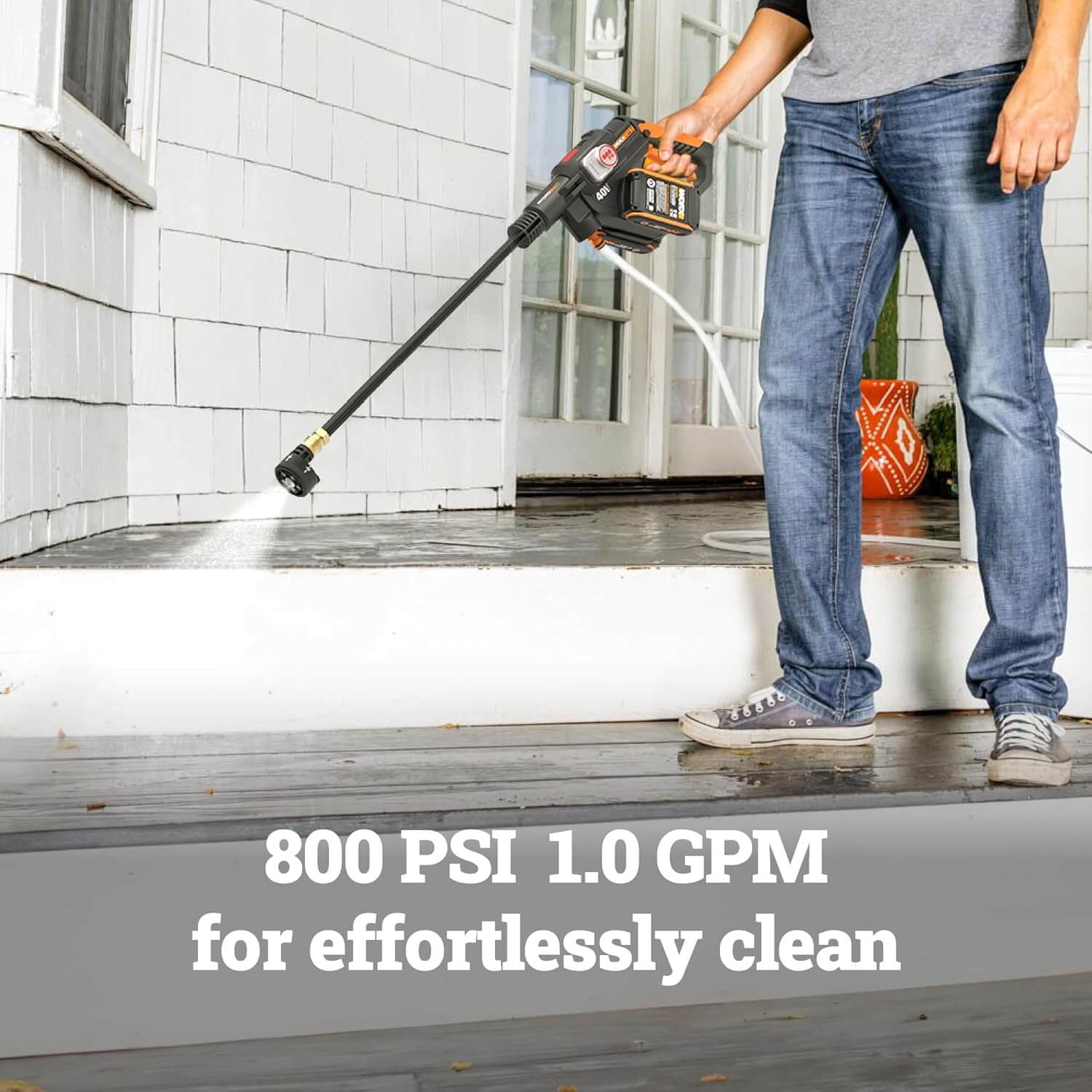 WORX WG647 40V PowerShare Hydroshot Battery Powered Pressure Washer