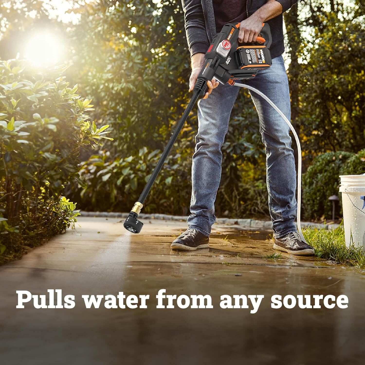 WORX WG647 40V PowerShare Hydroshot Battery Powered Pressure Washer
