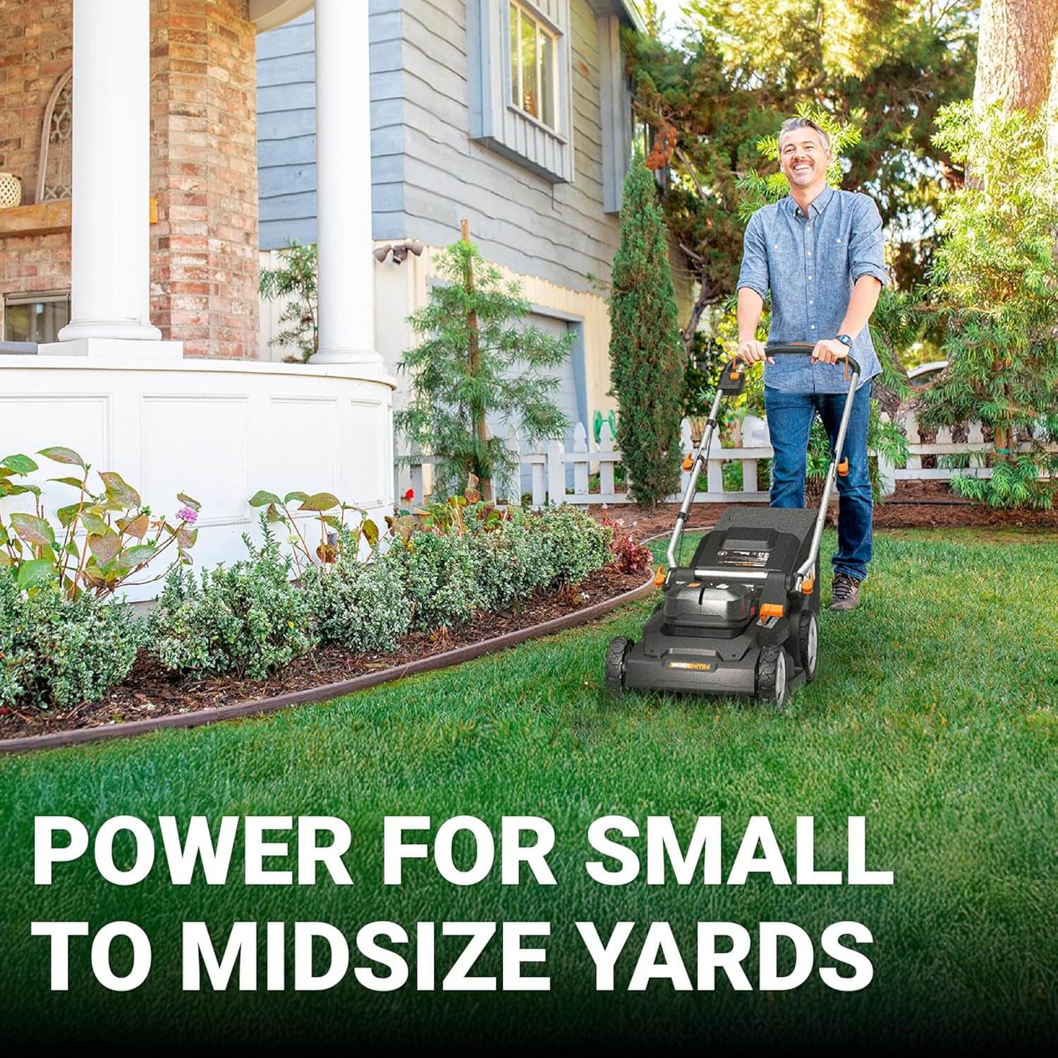 WORX WG745 17" Cordless 2-In-1 Electric Push Lawn Mower