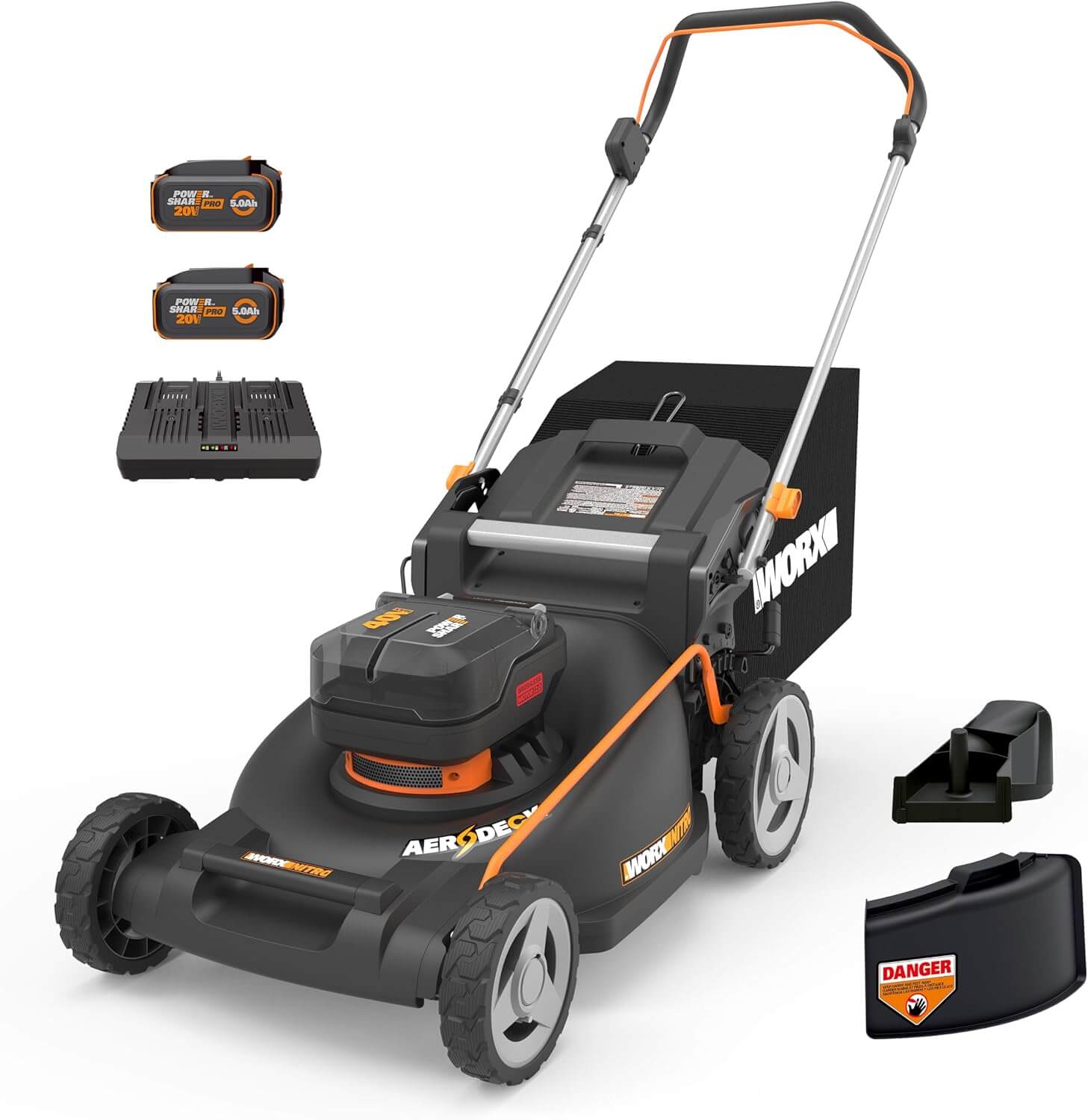WORX WG752 40V 21" Cordless Electric Push Lawn Mower