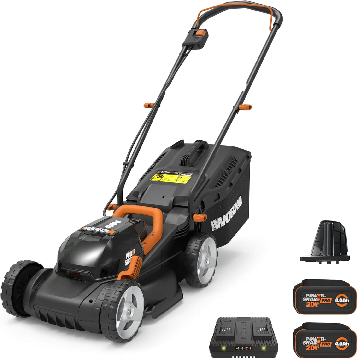 WORX WG779 14" Cordless 2-In-1 Electric Push Lawn Mower