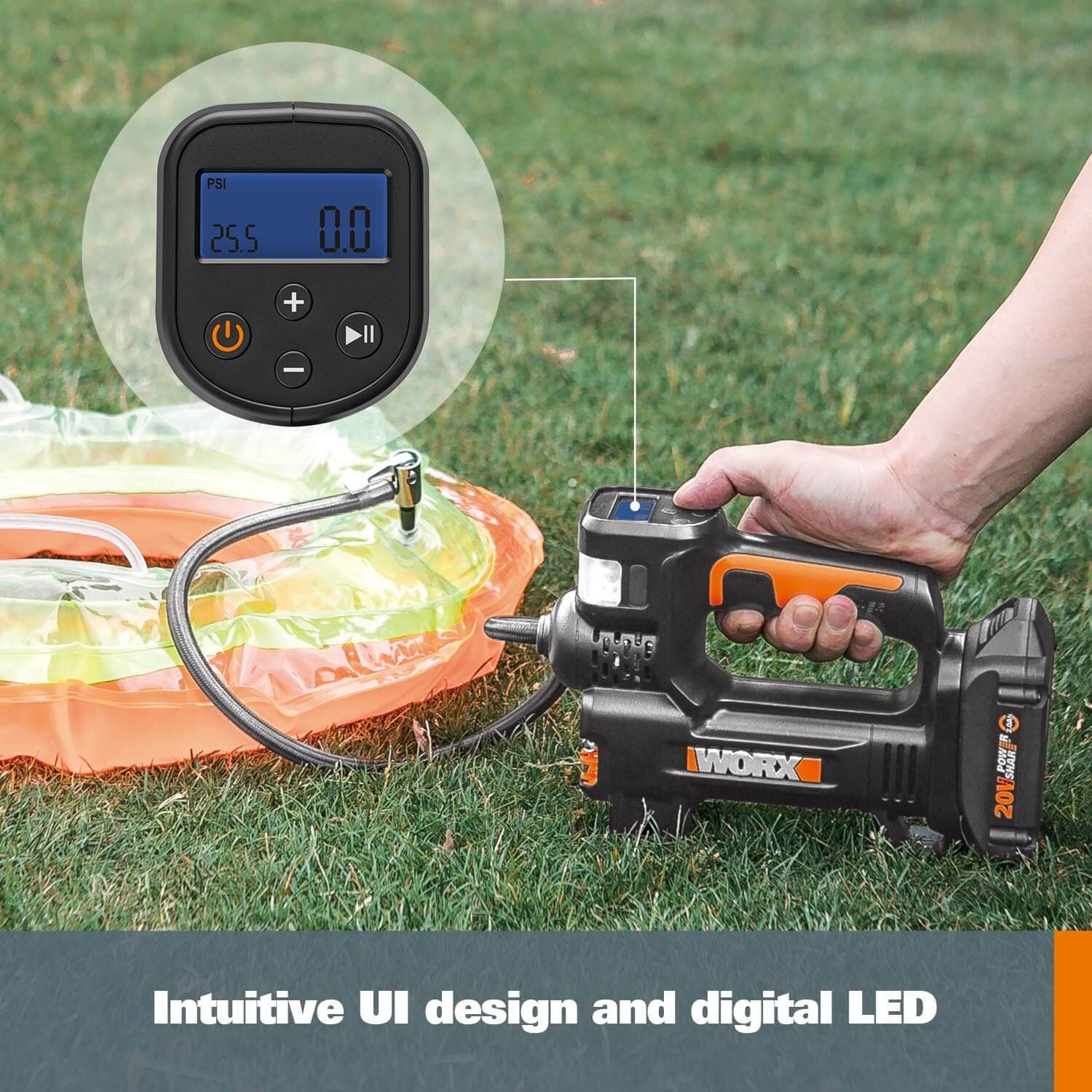 WORX WX092L 20V 2-In-1 Cordless Inflator