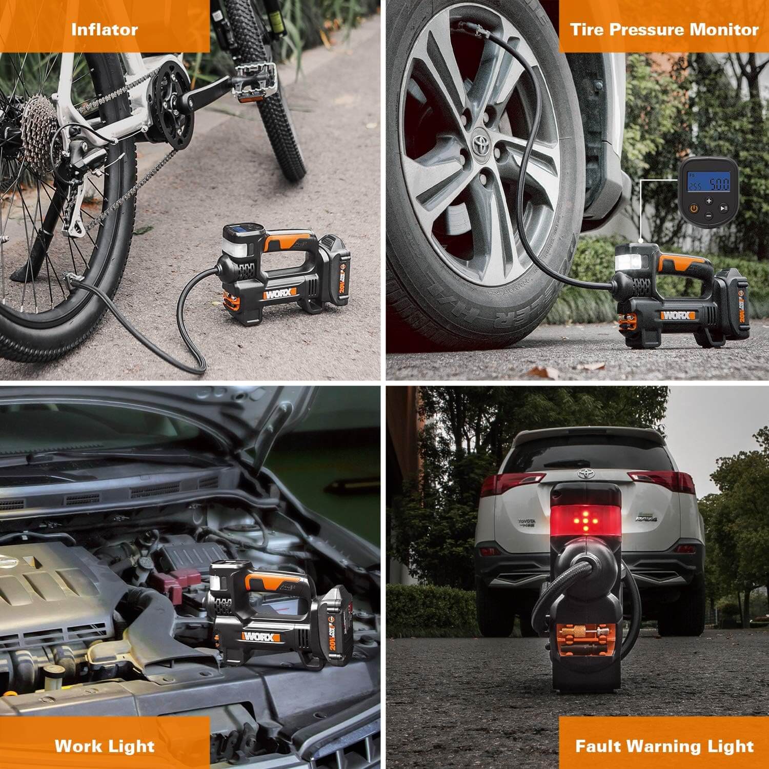 WORX WX092L 20V 2-In-1 Cordless Inflator