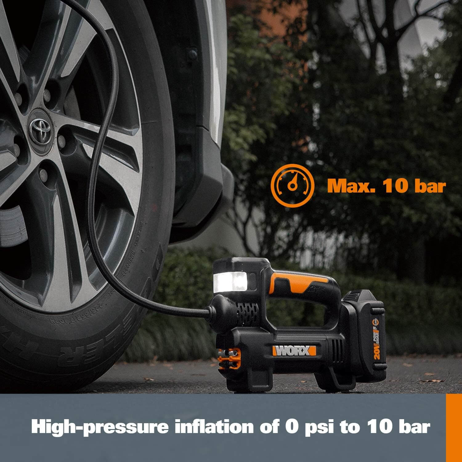 WORX WX092L 20V 2-In-1 Cordless Inflator