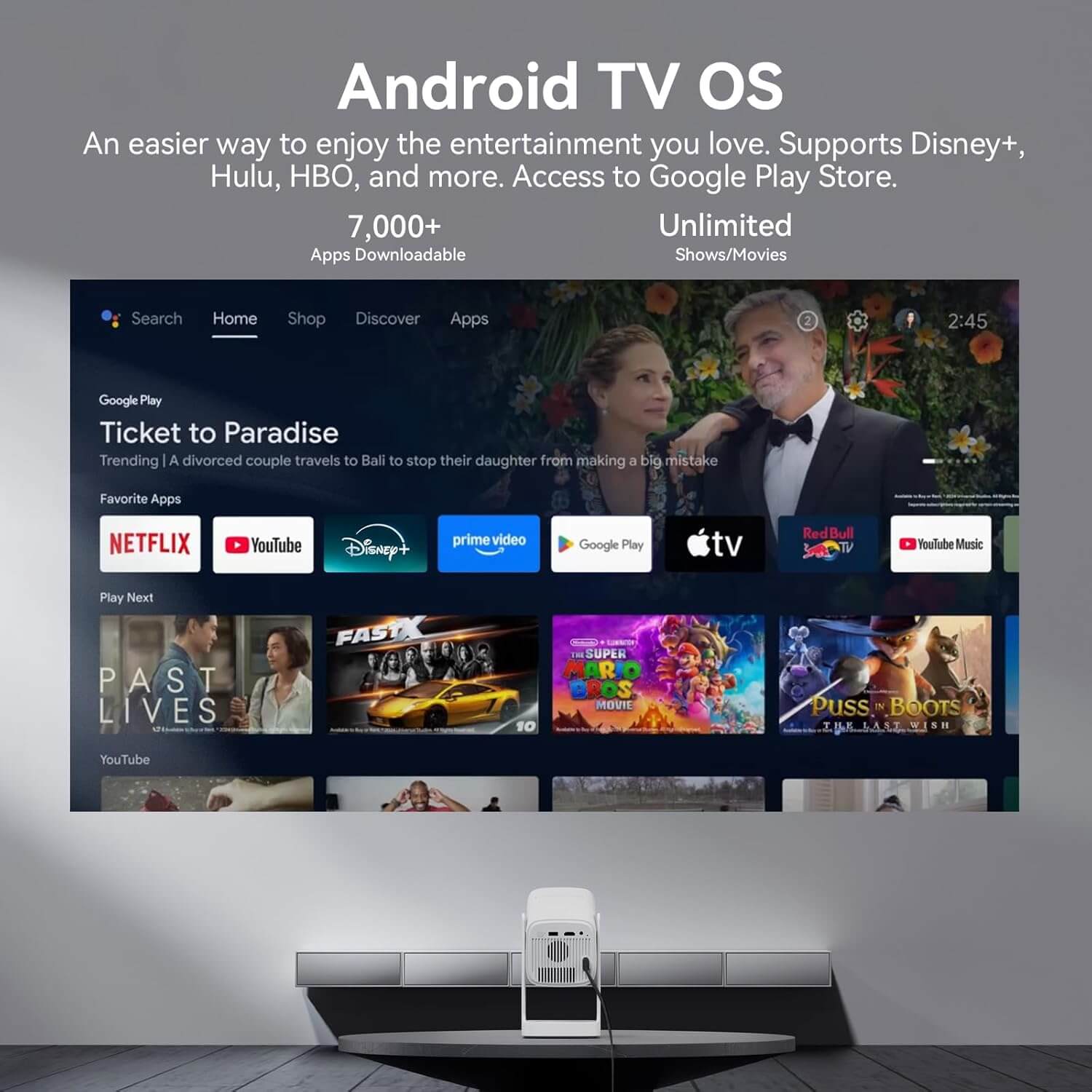 Wanbo Cube 1 Smart Home Projector Android TV OS
