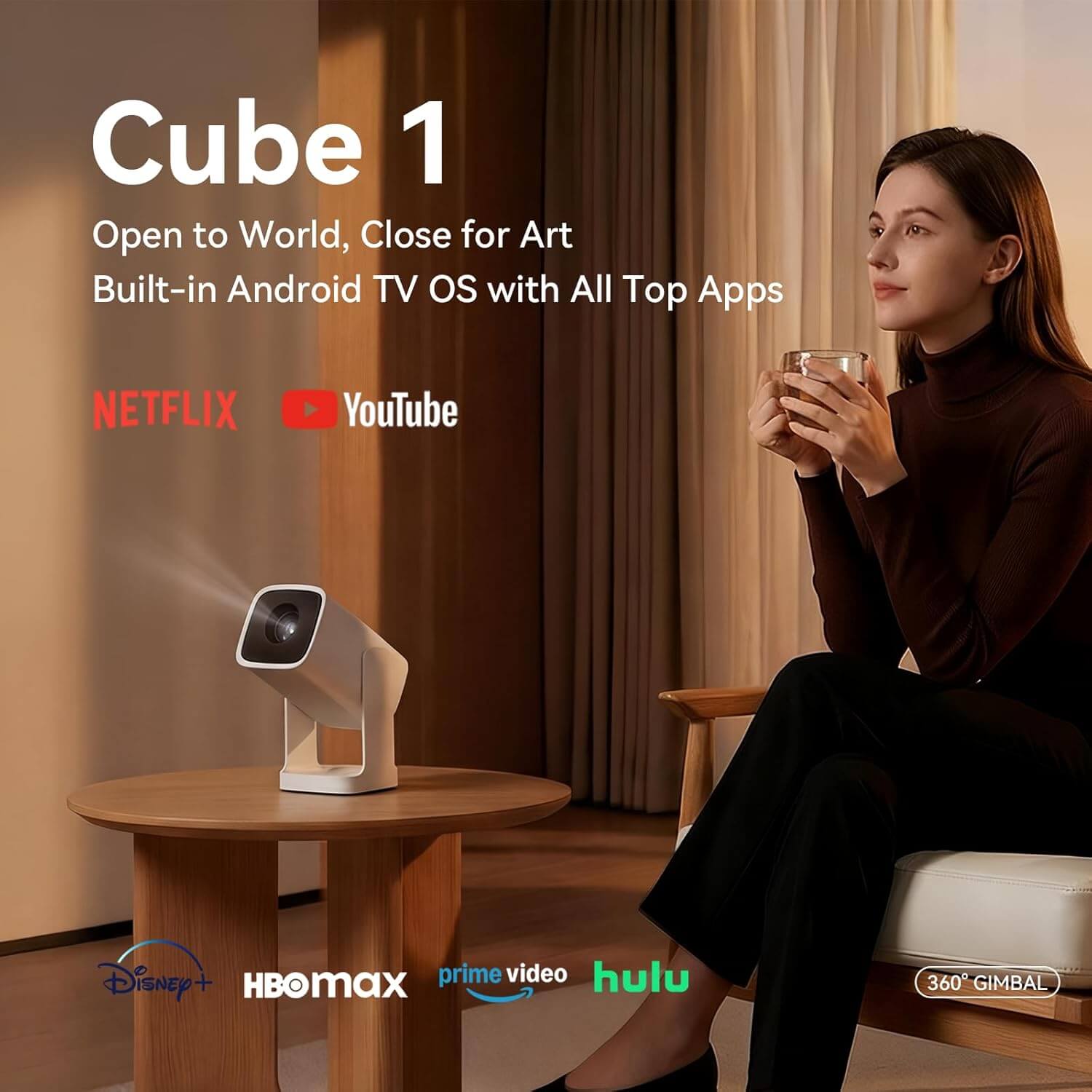 Wanbo Cube 1 Smart Home Projector Android TV OS