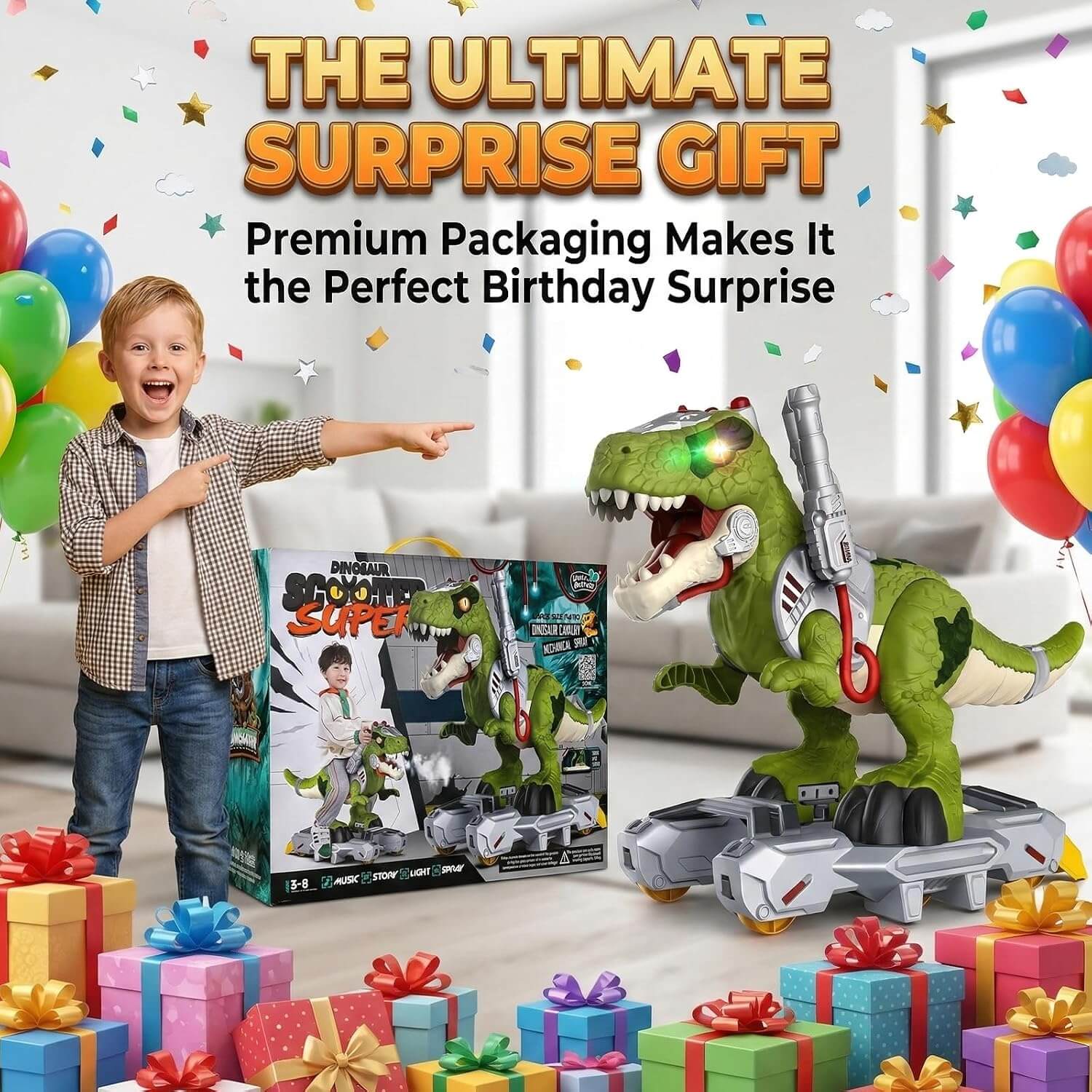 Wdebay K01 Kids' Ride-On Dinosaur Toy