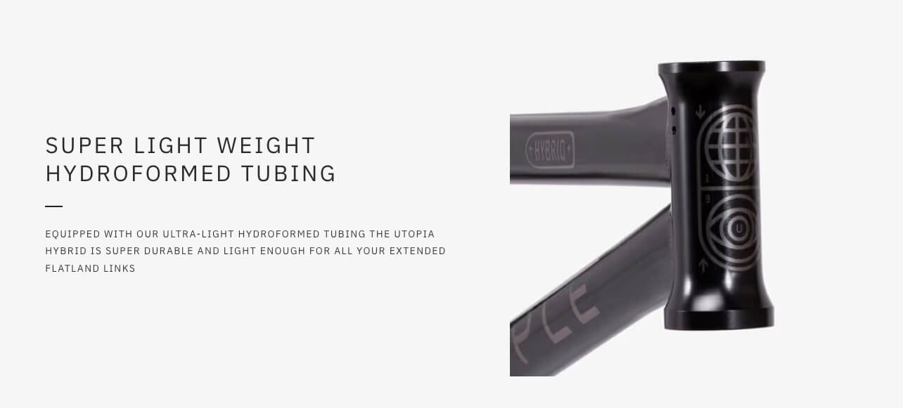 We The People UTOPIA HYBRID BMX Bike Frame