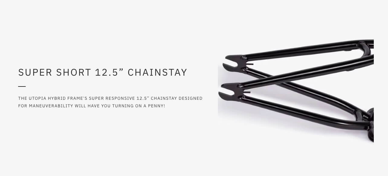 We The People UTOPIA HYBRID BMX Bike Frame