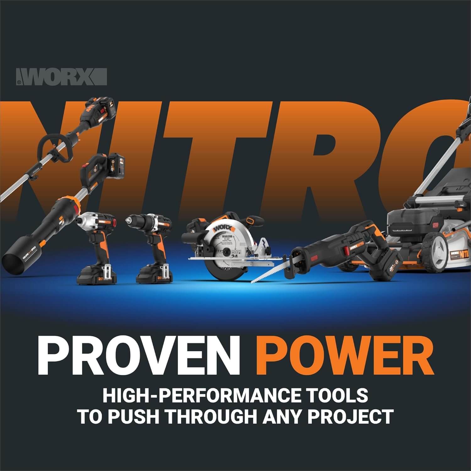 Worx Nitro 20V Cordless 18GA Brad Nail Gun, Power Share WX842L