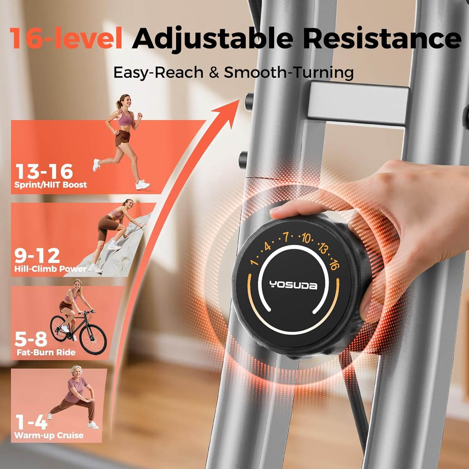 Yosuda Folding Stationary Exercise Bike